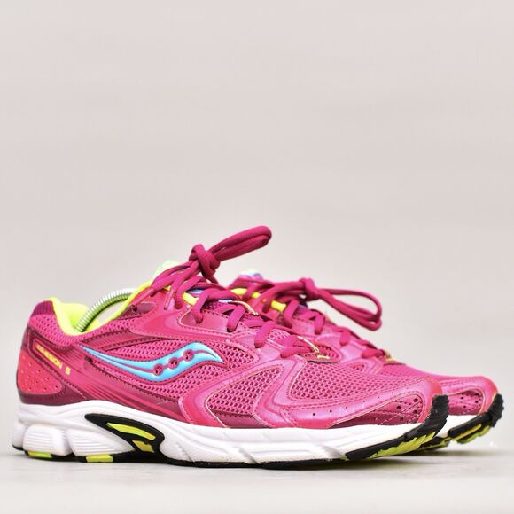 CLEAN VINTAGE SAUCONY WOMEN'S COHESION 16 SNEAKERS NEON FUCHSIA  PINK  12 US - Picture 1 of 11